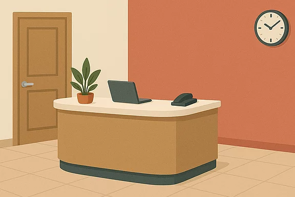 Illustration einer Rezeption