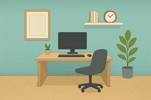 Illustration eines Arbeitsplatzes